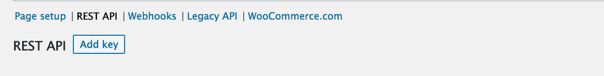 Add Key button in WooCommerce