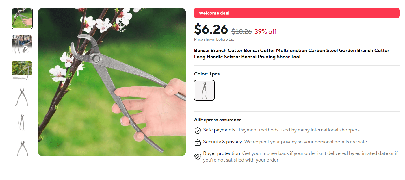 bonsai branch cutter
