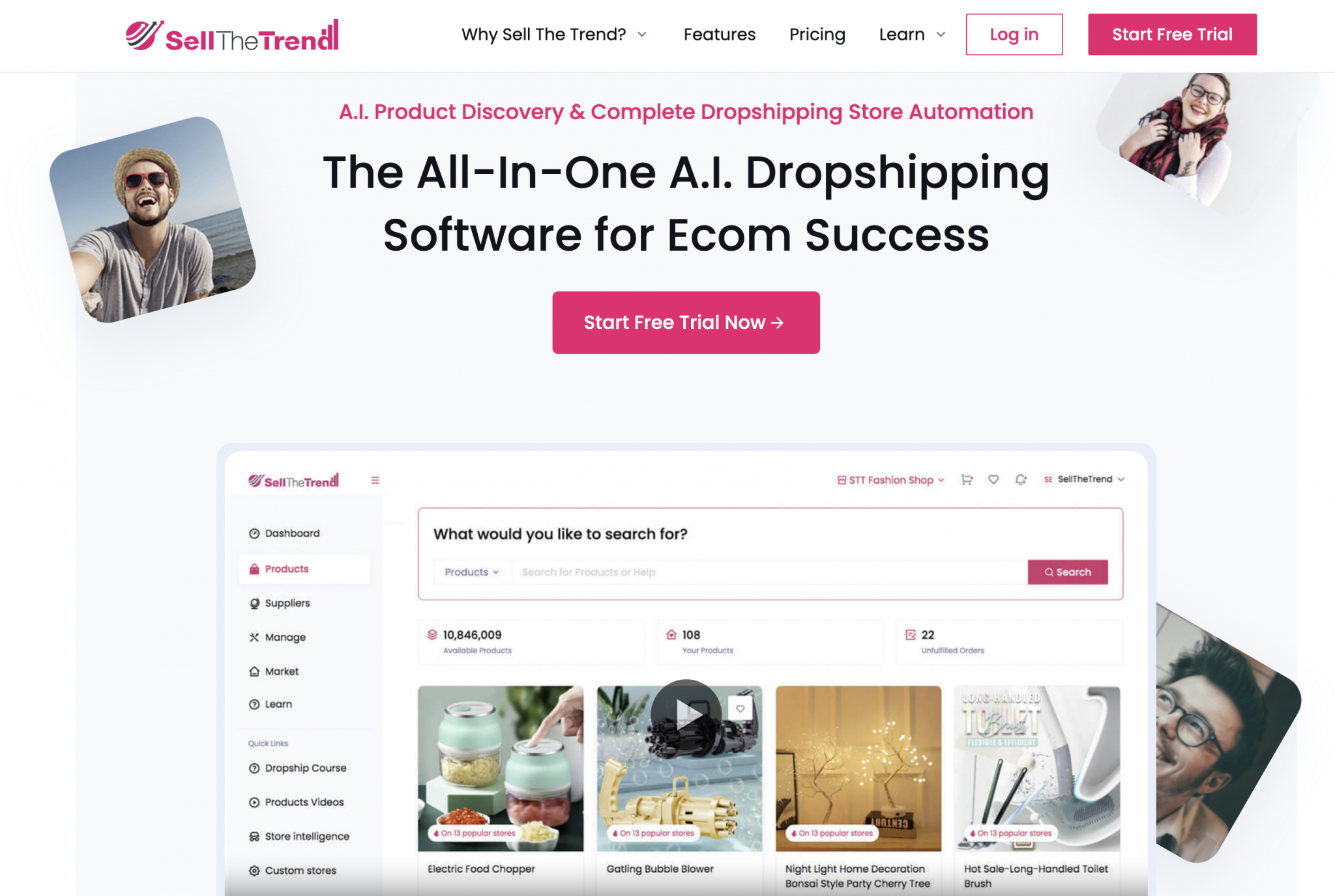 AI dropshipping software: Sell The Trend