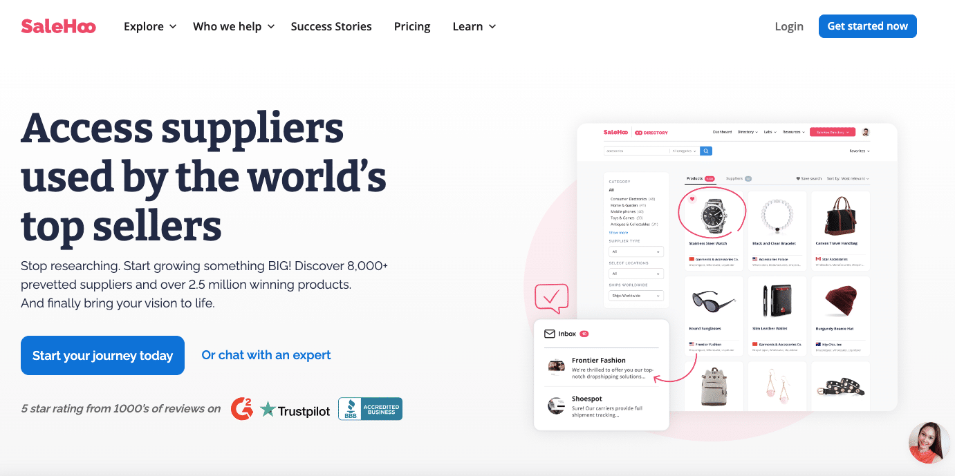 SaleHoo features a database of verified dropshipping clothing suppliers