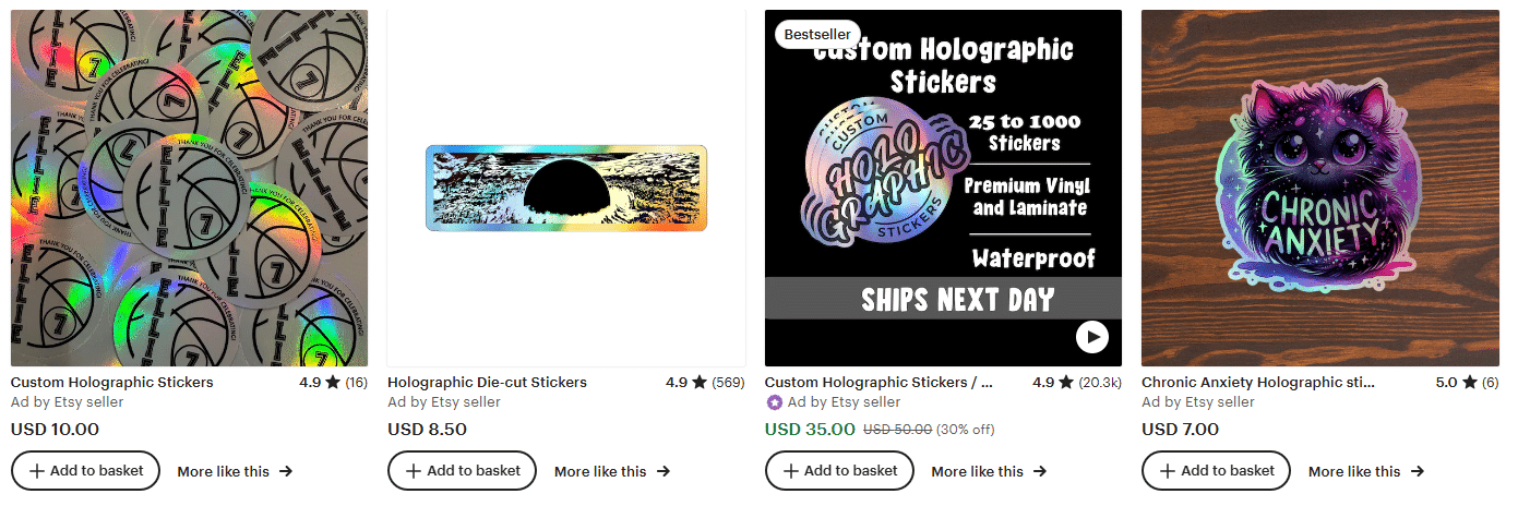 Holographic Stickers