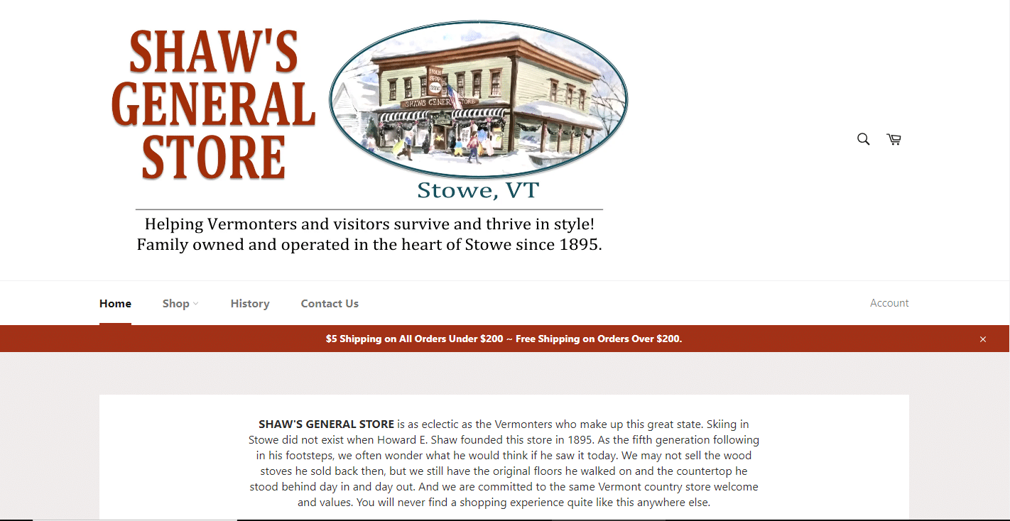 Image of Shopify dropshipping store "Shaw's General Store"