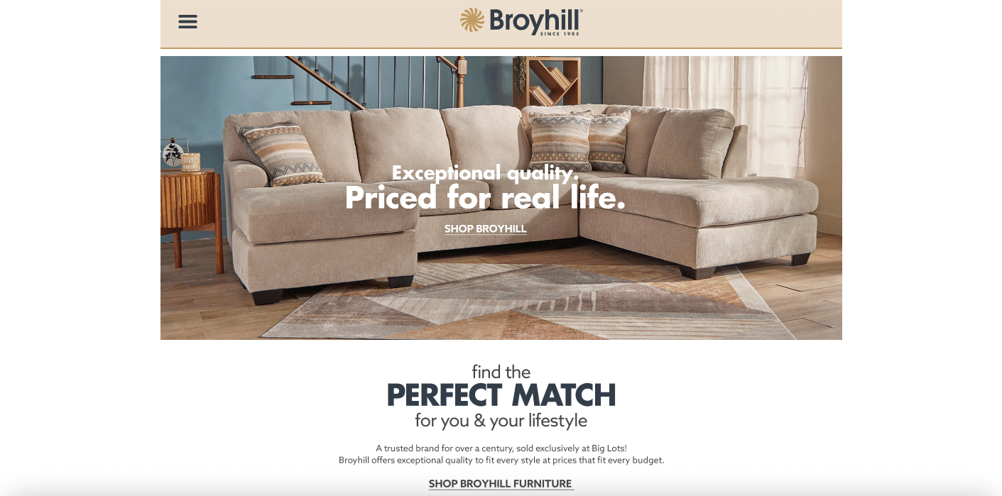 Broyhill offers lower shipping costs across North America