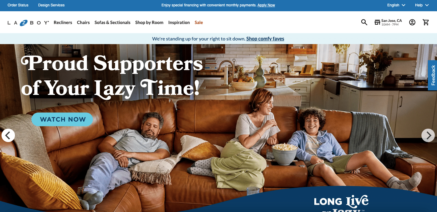 Open a partner home account to engage suppliers such as La-Z-Boy