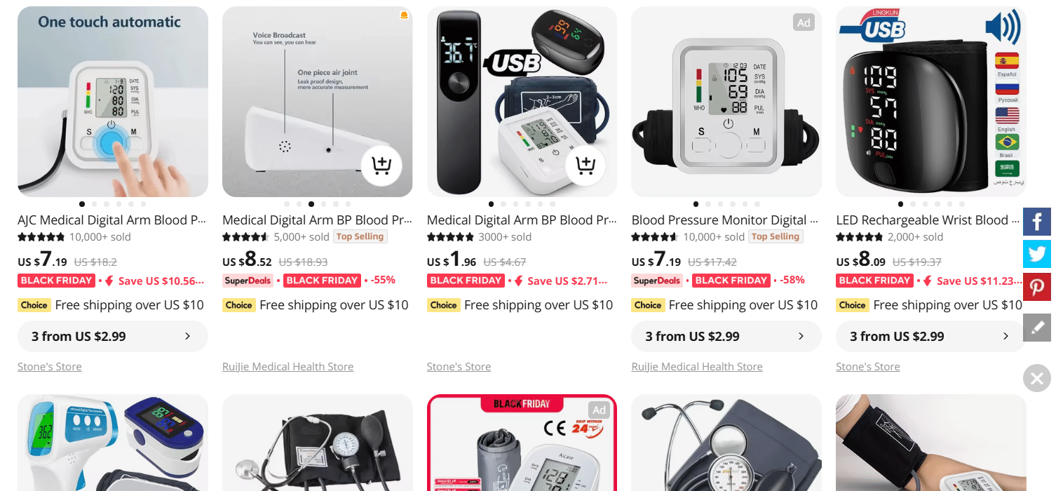 Blood Pressure Monitors - Medical product dropshipping