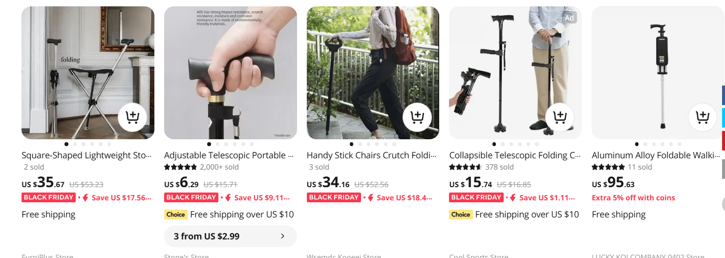 Walking sticks for dropshipping