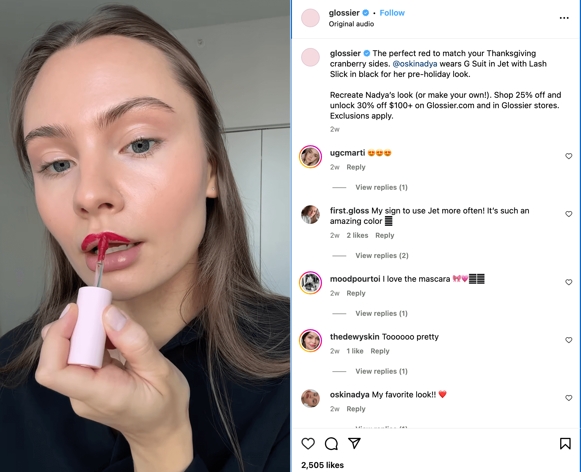 glossier user generated content